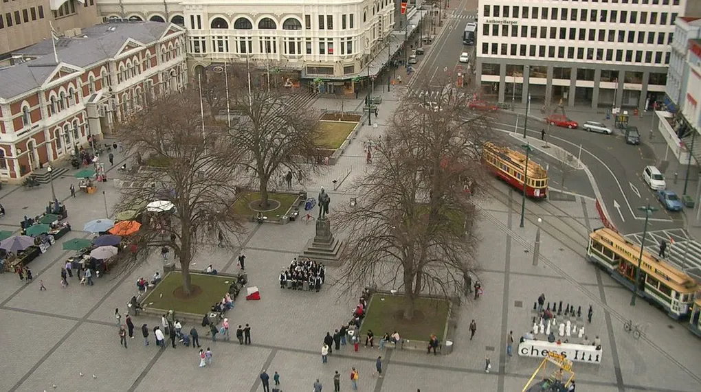 Cathedral Square before earthquake